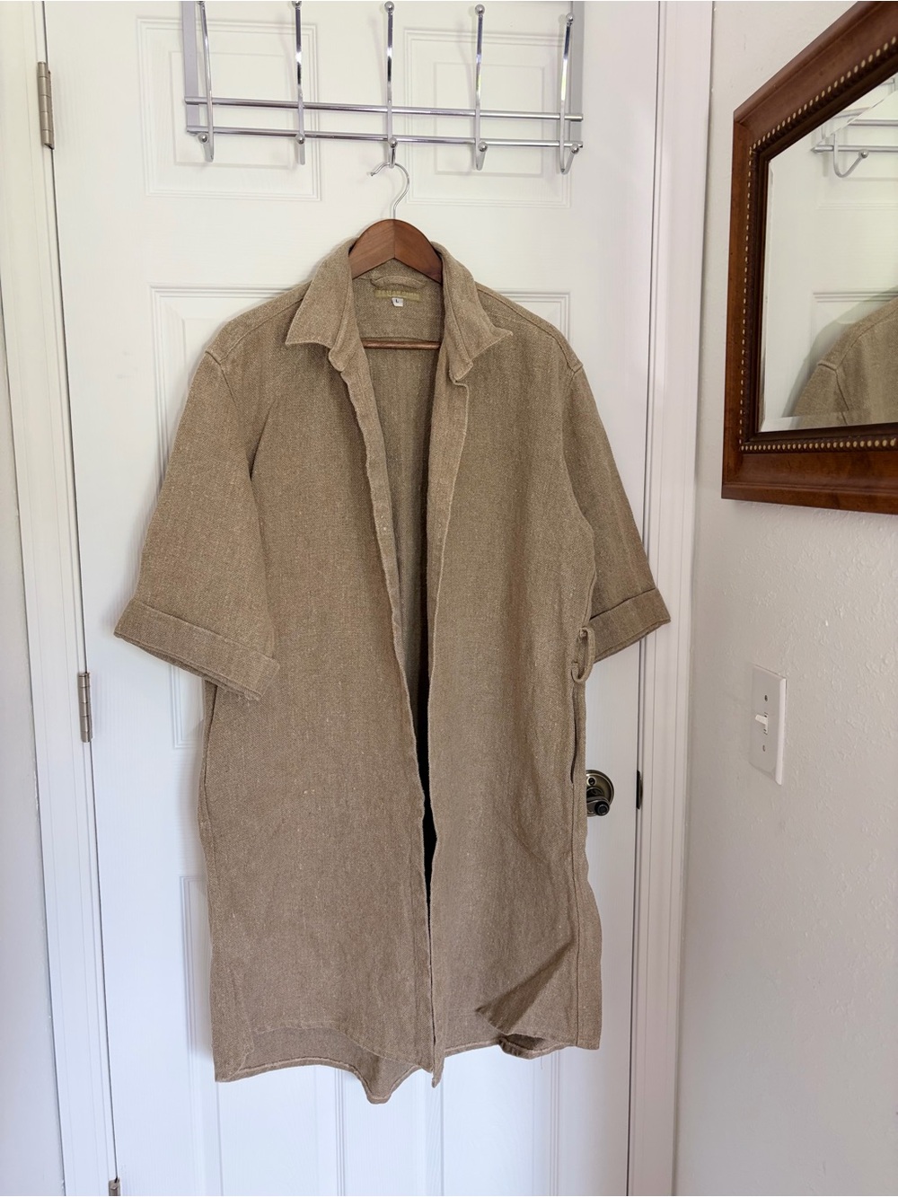 Pip-squeak chapeau sugar raw linen coat - Picture 3 of 16